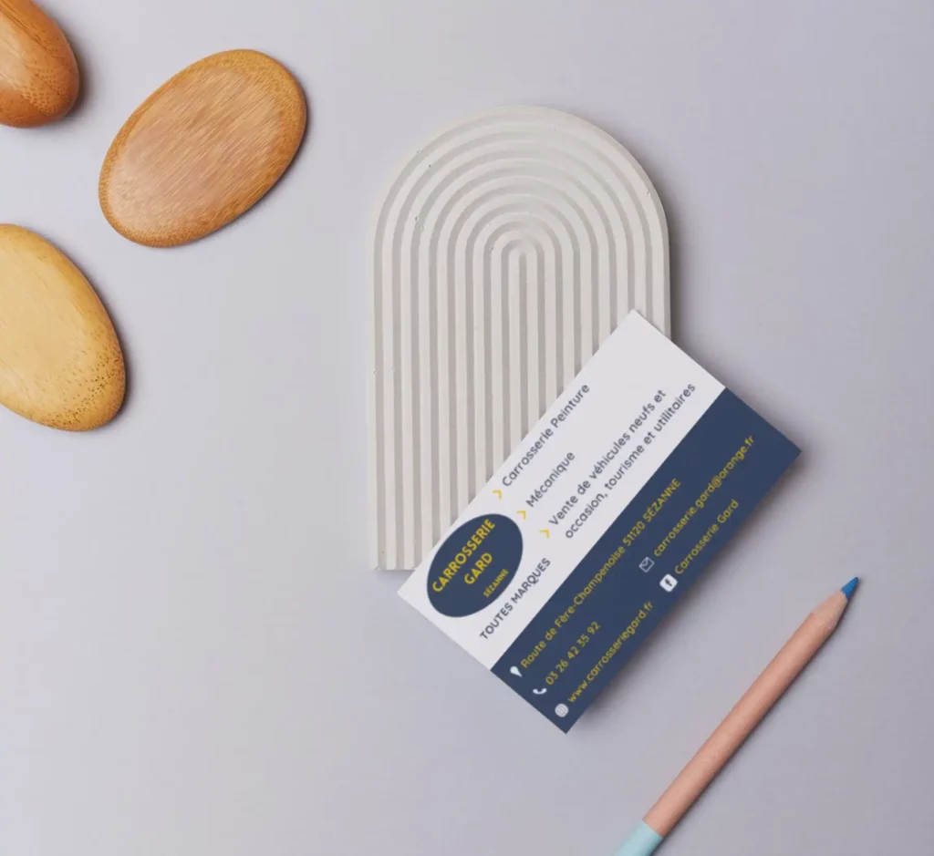 Création de cartes de visite agence de com Epernay Marne