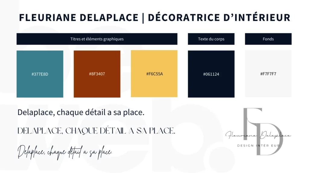 Charte graphique Fleuriane Delaplace