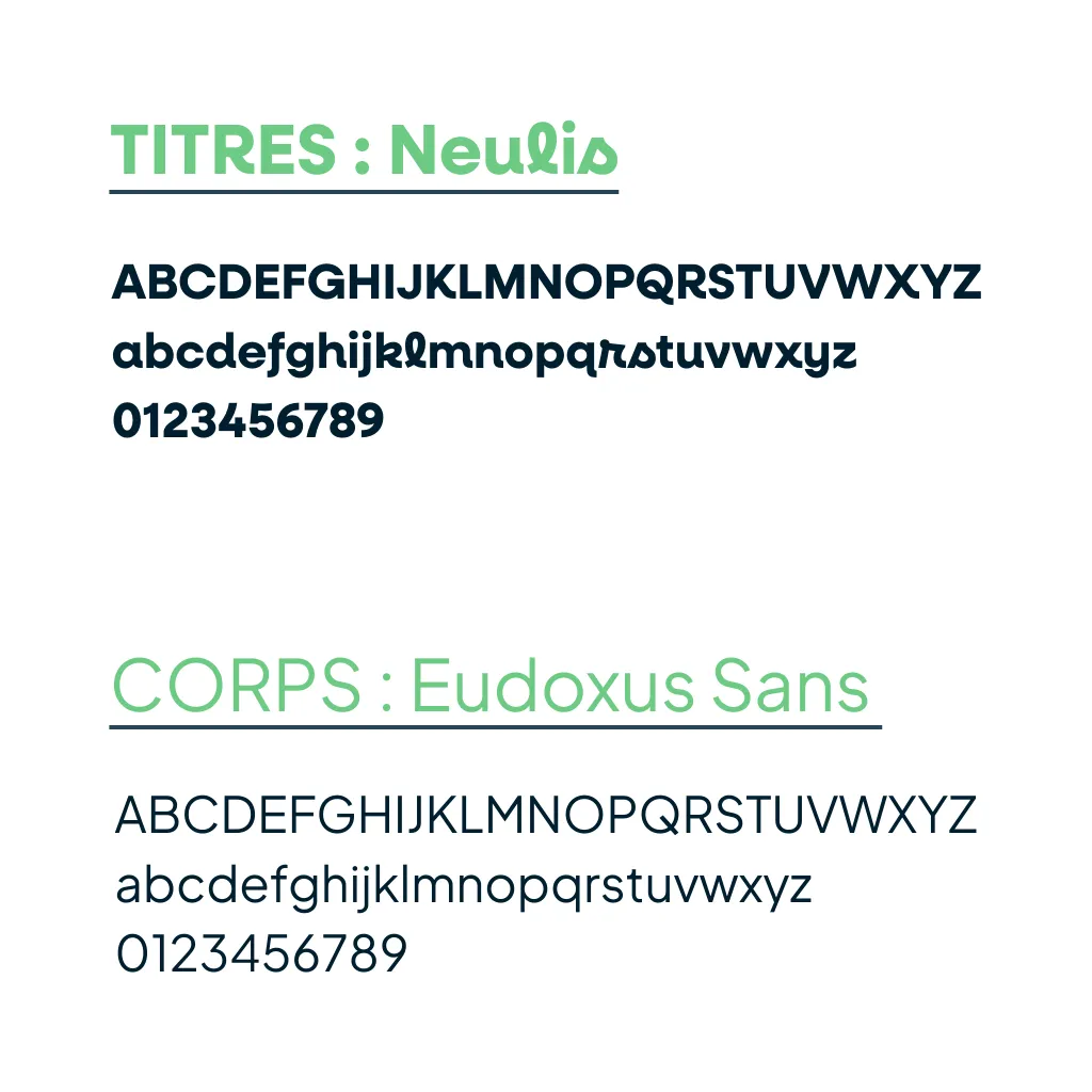 Combinaisons typographies identité visuelle