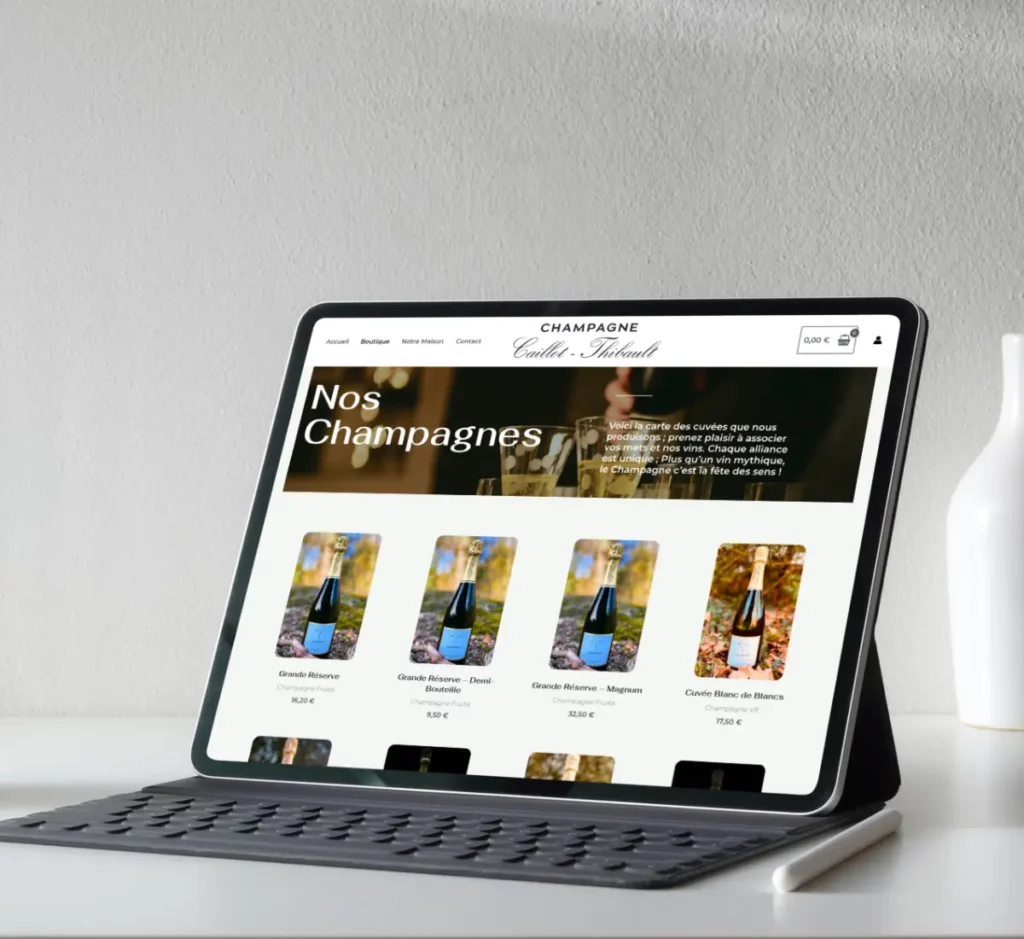 site ecommerce responsive maison de champagne marne